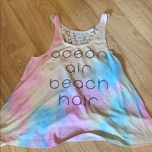 Beach tie dye tank
